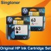 HP Original 63 Ink Cartridges Black Tri-color, 2 Cartridges